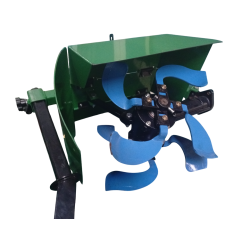 Cuchilla Zanjadora Rotativa Motocultivador verde.
