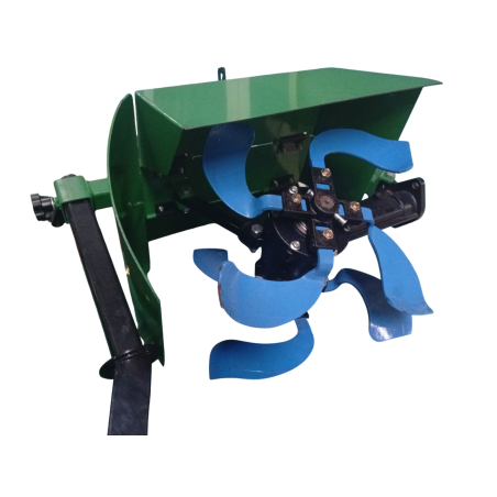 Cuchilla Zanjadora Rotativa Motocultivador verde.