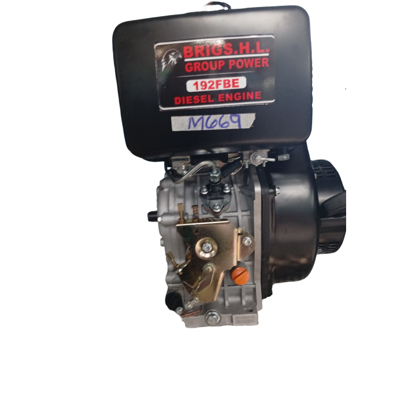 Motor Diesel de 15HP/192F Con Eje para Motocultivador